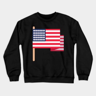 American Flag Baseball Shirt Patriotic USA 4th of July Gift Crewneck Sweatshirt